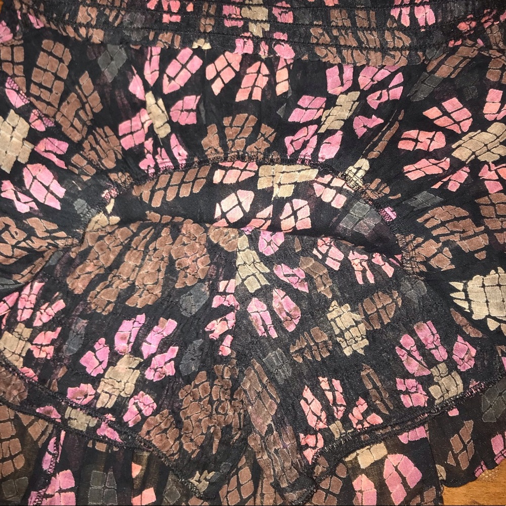 FP One Smocked Floral Tiered Ruffle Mini Skort - Picture 5 of 7